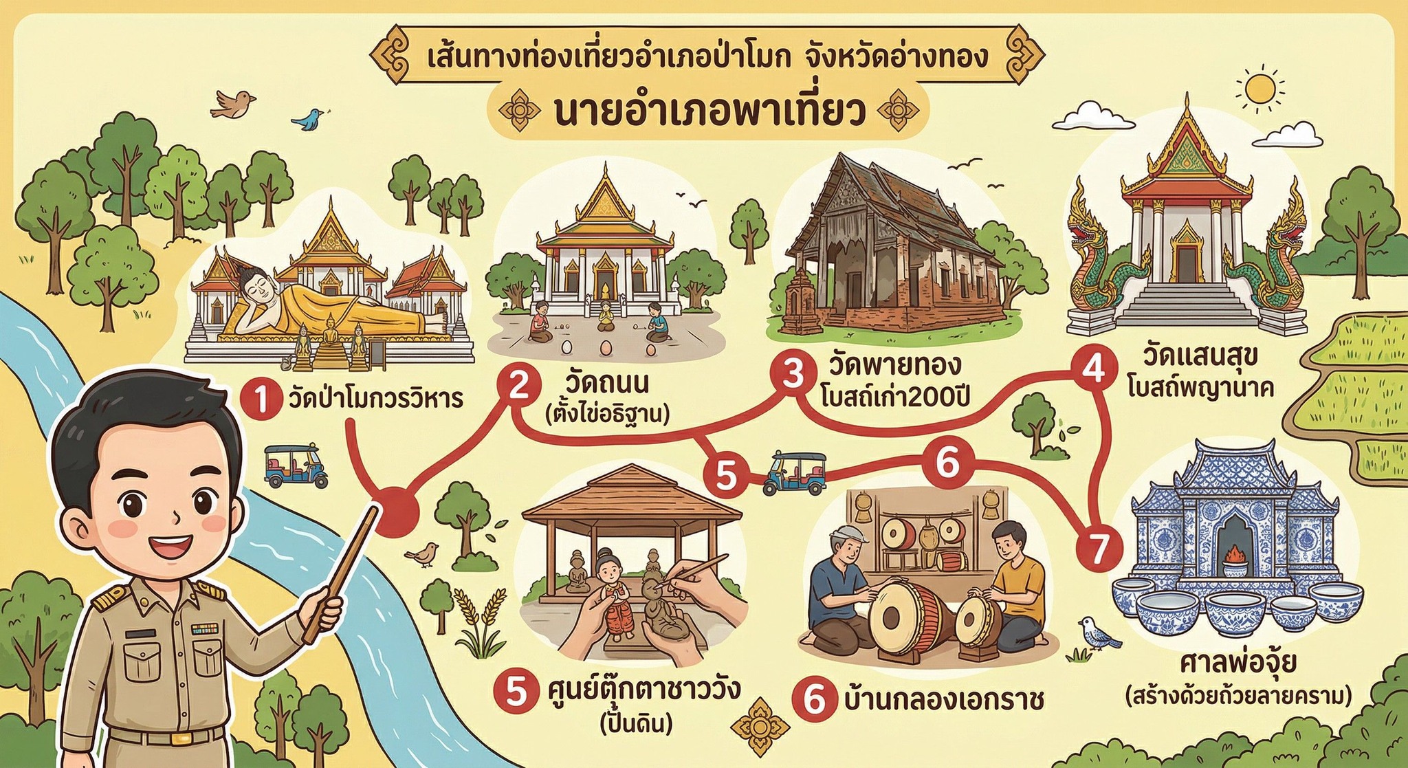 นายอำเภอป่าโมก ชวนเที่ยว